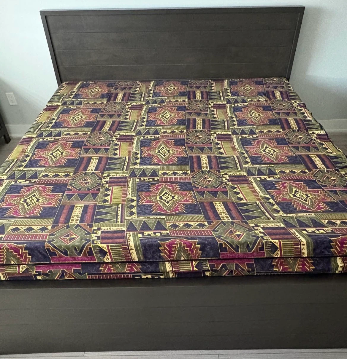 Queen Size Mattress with Southwestern Pattern