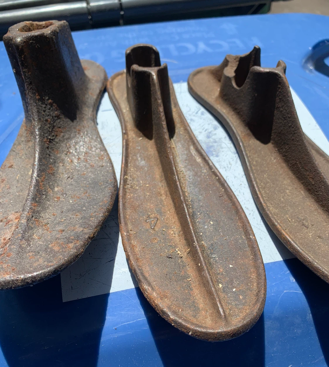 Antique Cast Iron Cobbler Shoe Last Forms (Set of 3)