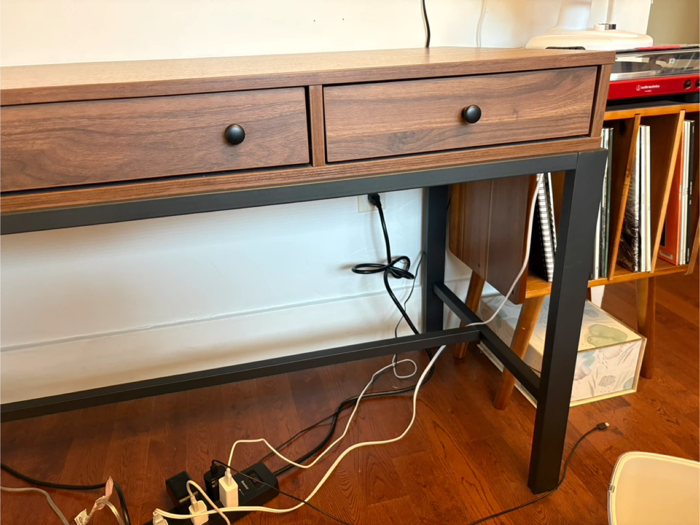 Desk with Black Metal Frame - photo 5