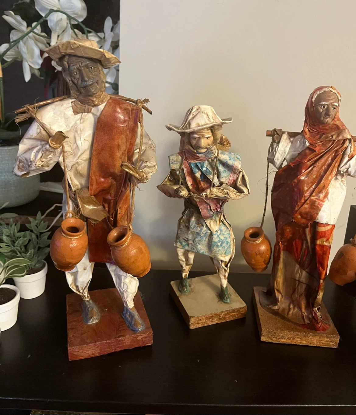 Paper Mache Figurines - Set of 3