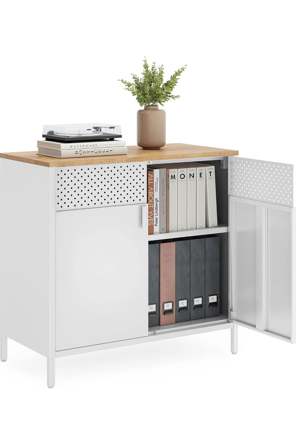 NEW OPEN-BOX SONGMICS METAL STORAGE CABINET / SIDEBOARD