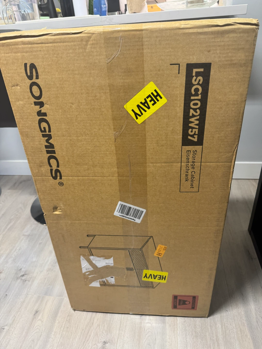 NEW OPEN-BOX SONGMICS METAL STORAGE CABINET / SIDEBOARD - photo 2