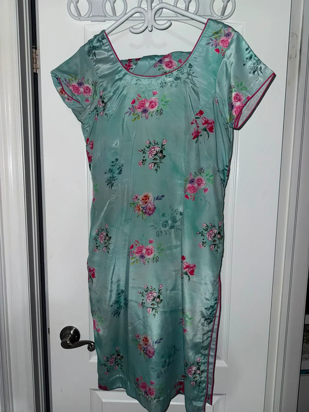 Light Blue Floral Print Punjabi suit - photo 2