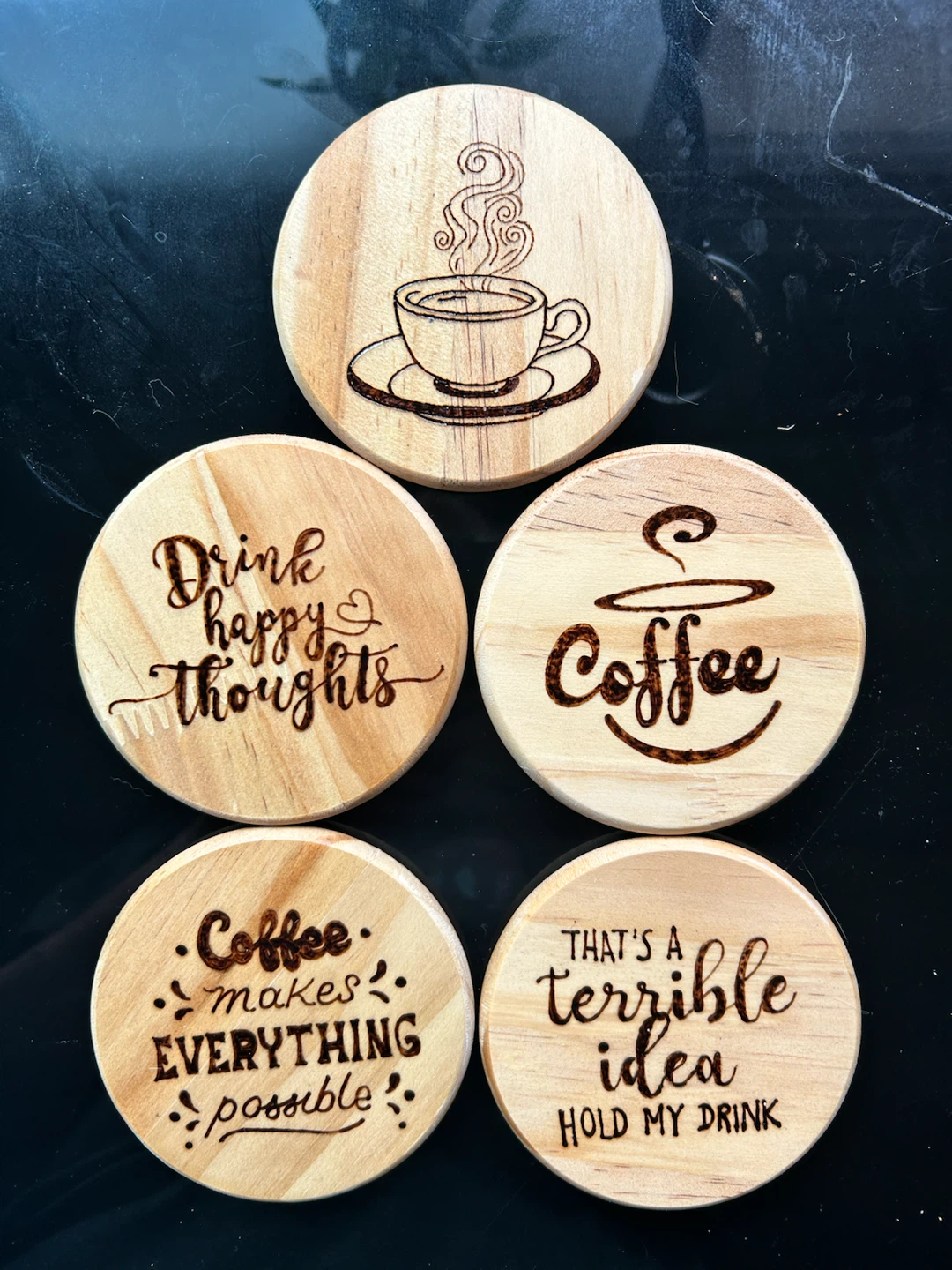 Wooden Drink Coasters - photo 2