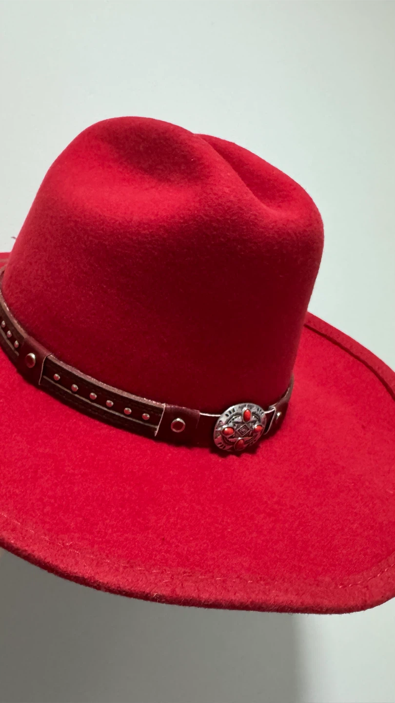 Bullhide Red Wool Felt Western/Cowboy Hat – Brand New (Size M)