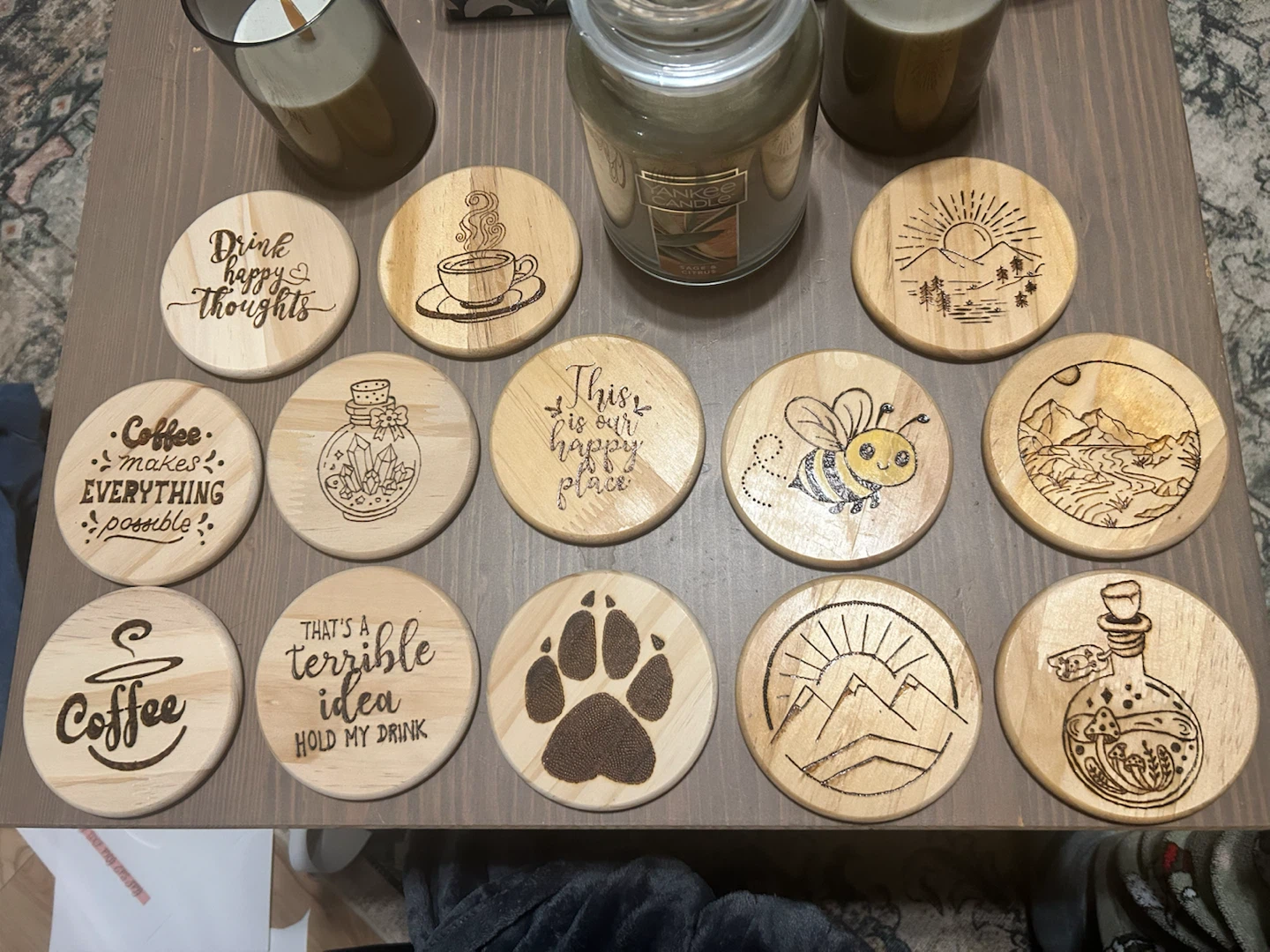 Wooden Drink Coasters
