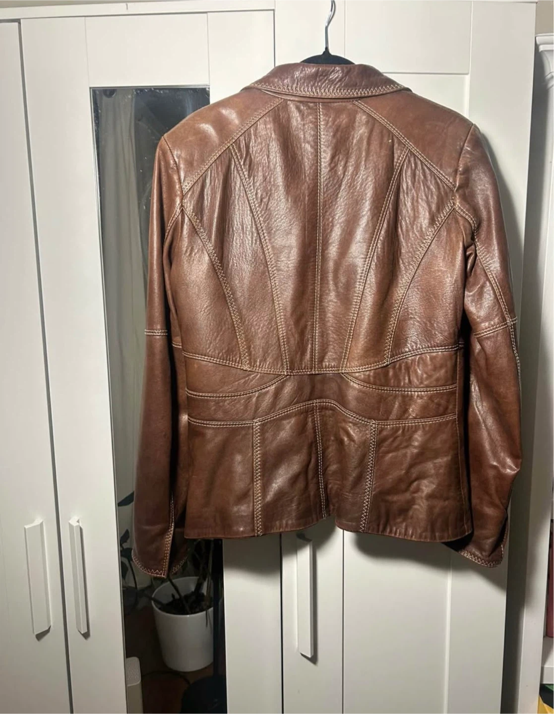 Biba Brown Leather Jacket - photo 2