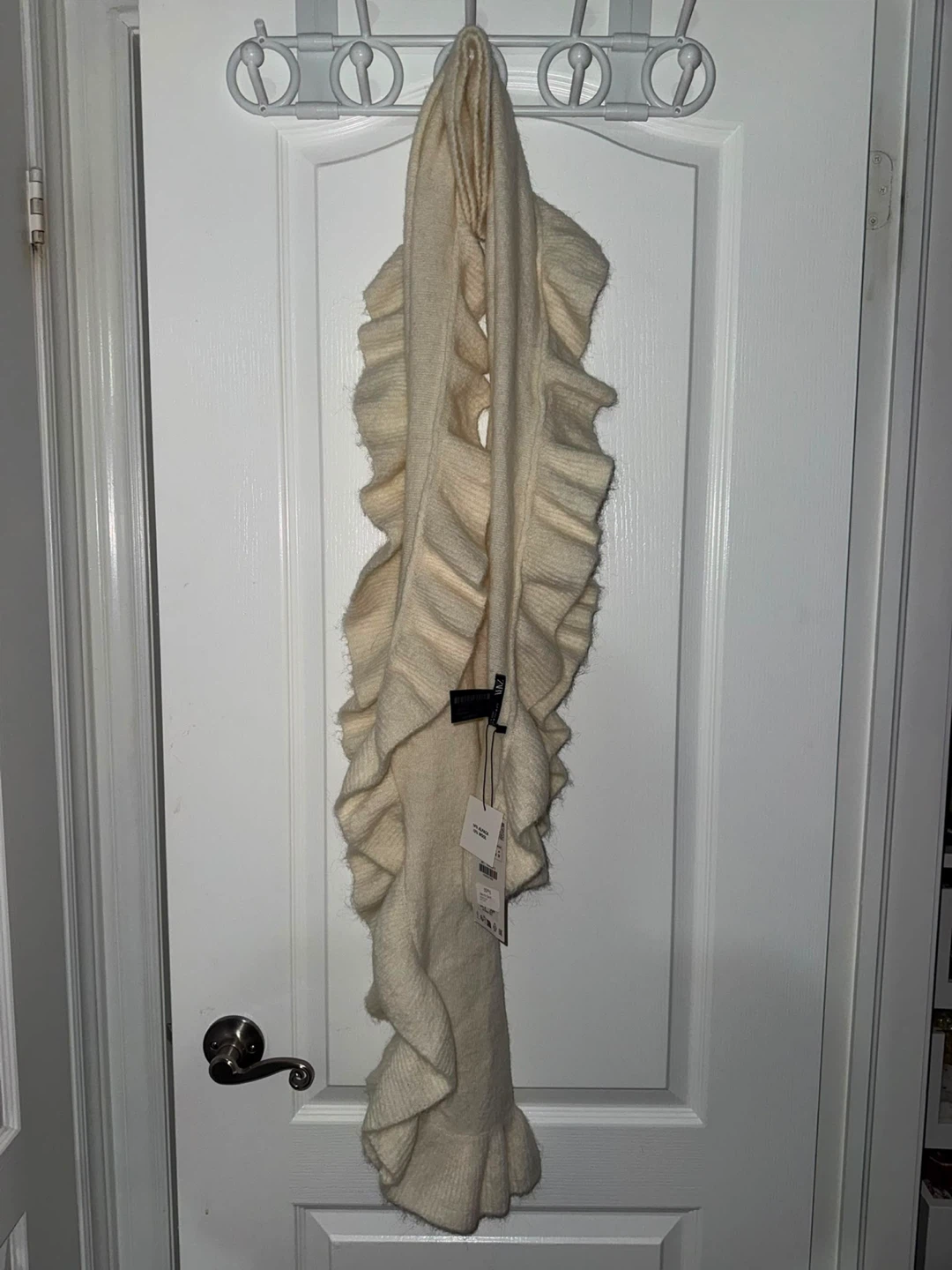 Cream Ruffled Scarf