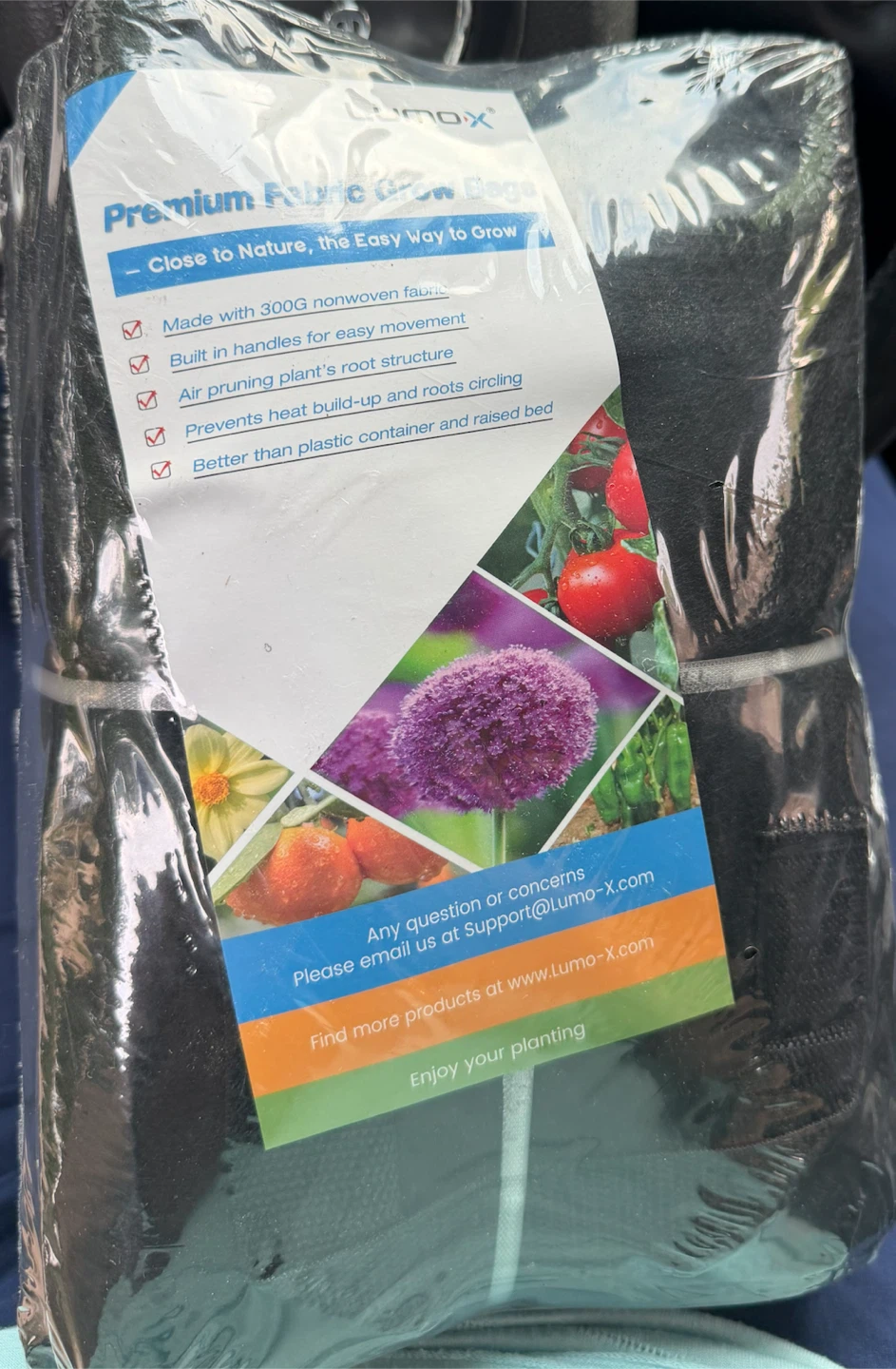 Lumo-X Fabric Grow Bags - 5 Gallon - 5 Pack