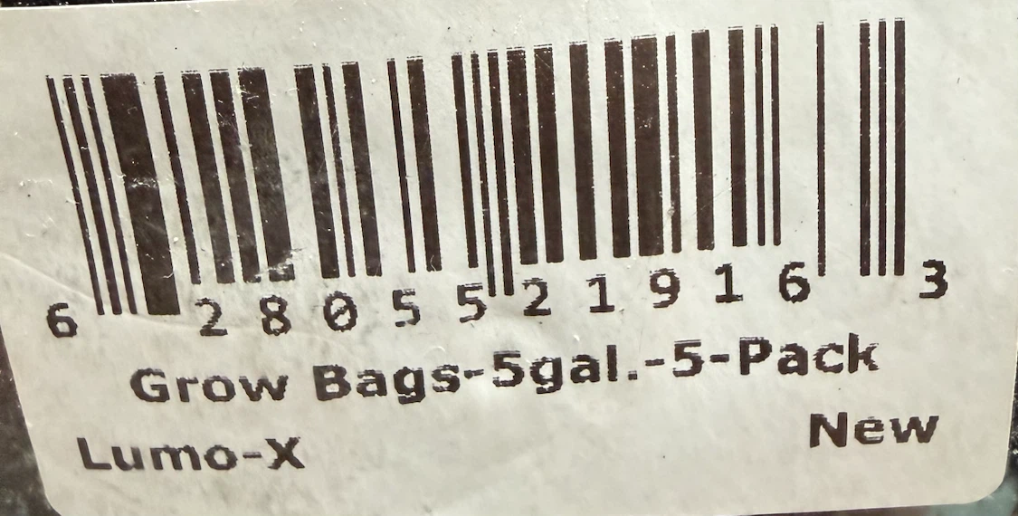 Lumo-X Fabric Grow Bags - 5 Gallon - 5 Pack - photo 2