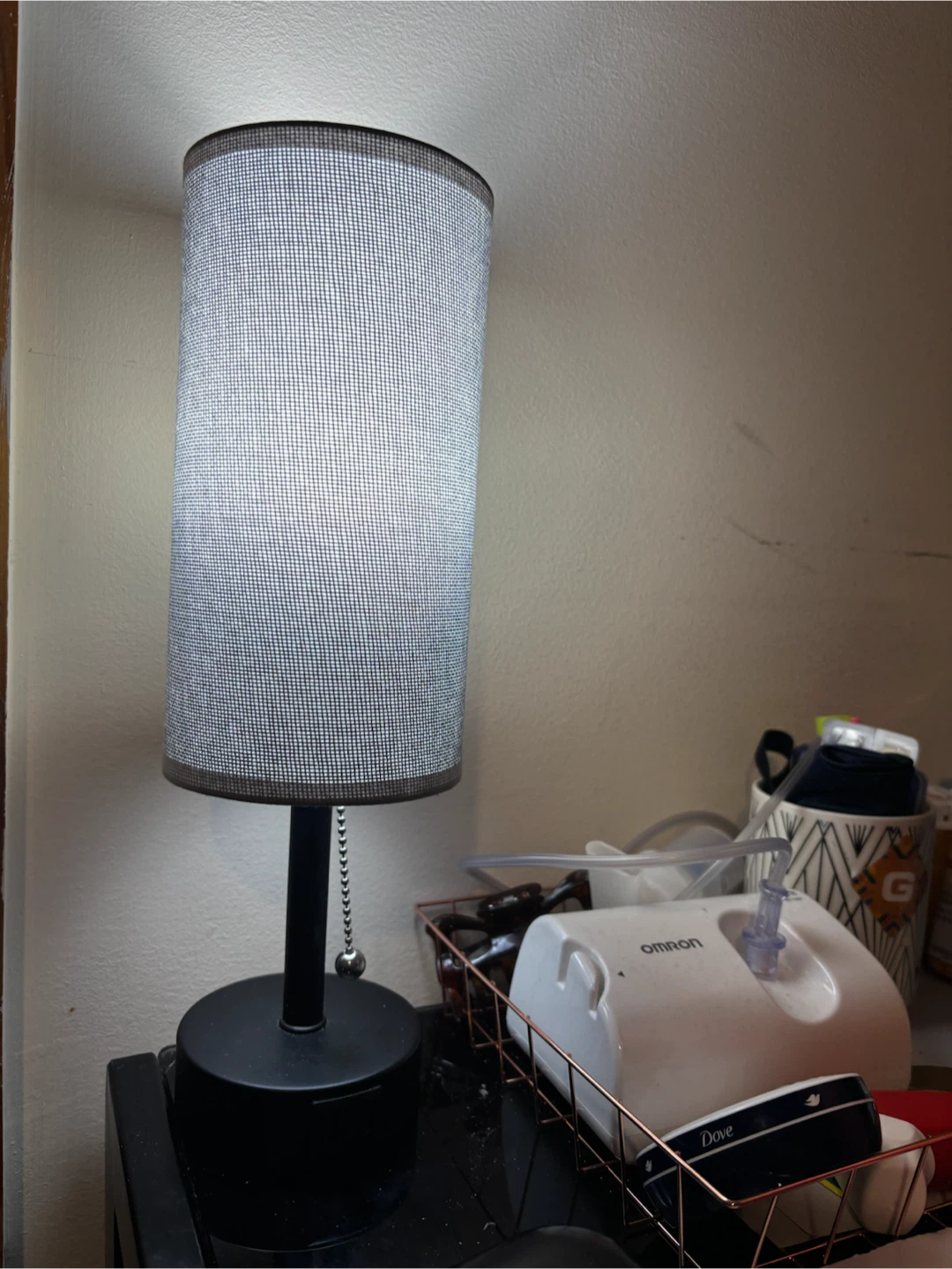Black Table Lamp with USB Ports - photo 2