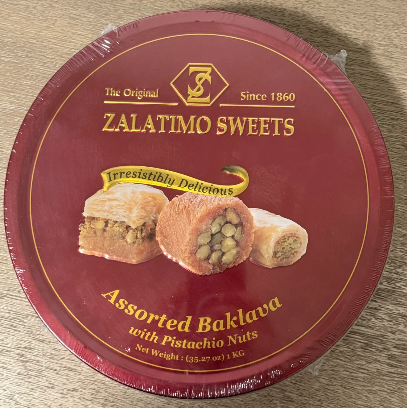 Zalatimo Sweets Assorted Baklava with Pistachios 1 KG
