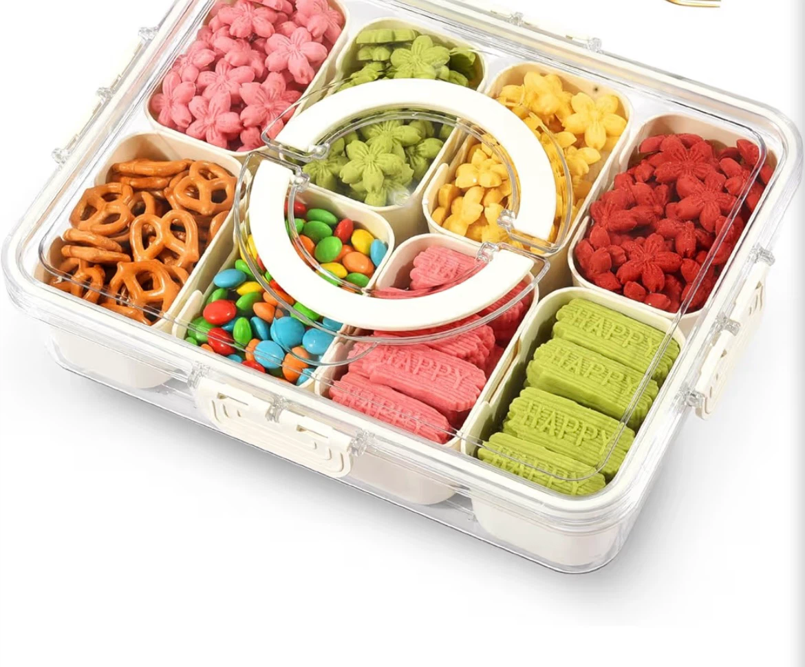 New Compartment Candy & Snack Organizer Box