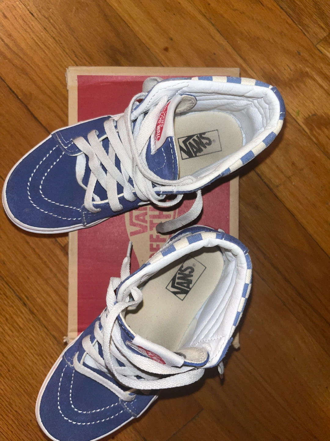 Vans Sk8-Hi True Navy/White Checkerboard Sneakers - photo 3