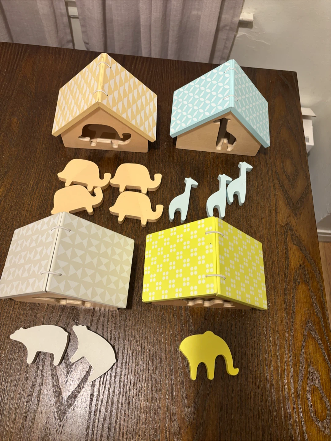 Wooden Animal Sorting Houses and Shapes Toy - photo 2