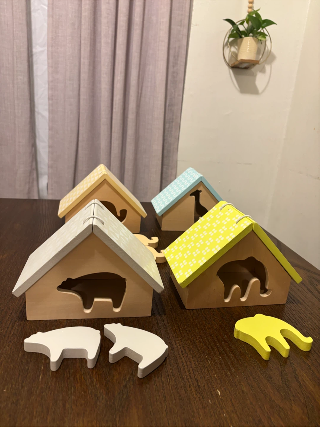 Wooden Animal Sorting Houses and Shapes Toy - photo 3