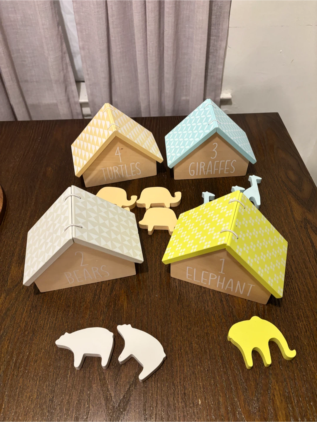 Wooden Animal Sorting Houses and Shapes Toy - photo 4