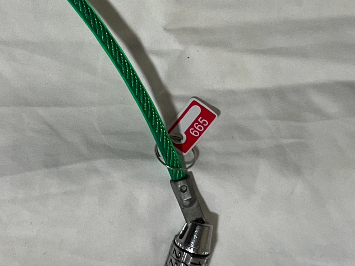 Green Cable Lock with Combination