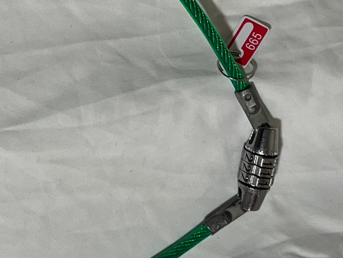 Green Cable Lock with Combination - photo 2