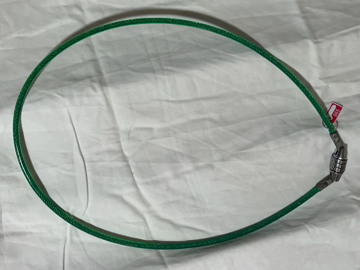 Green Cable Lock with Combination - photo 3