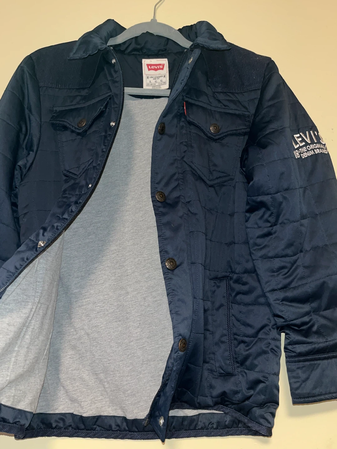 Levi's Quilted Barn Jacket Blue - photo 5