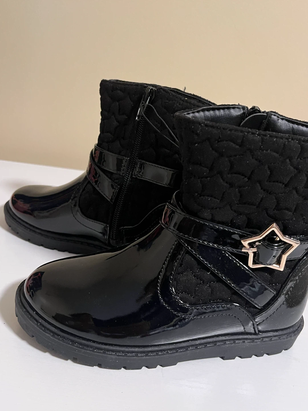 Primark Black Patent Boots Size 11 - photo 3