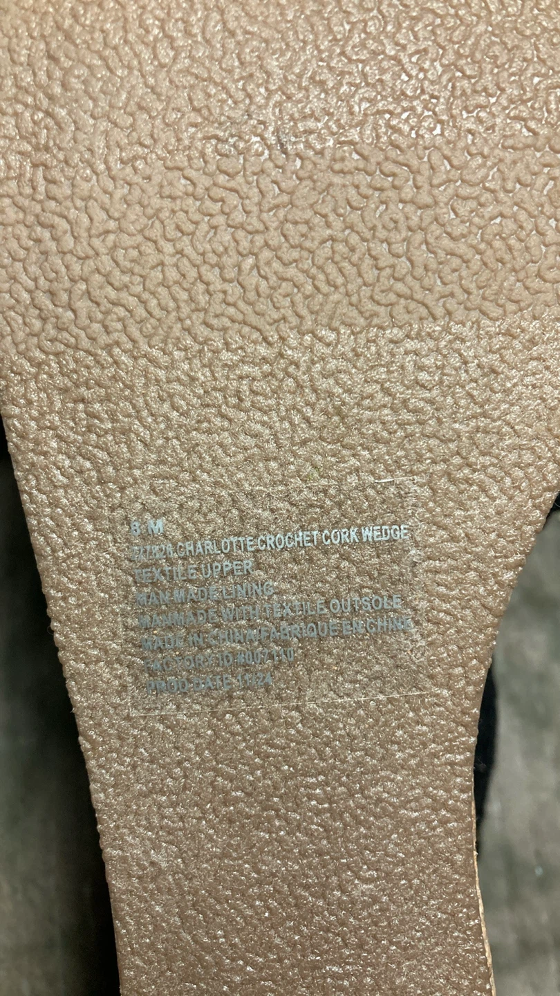 Maurice's Black Crochet Cork Wedge Sandals - photo 3