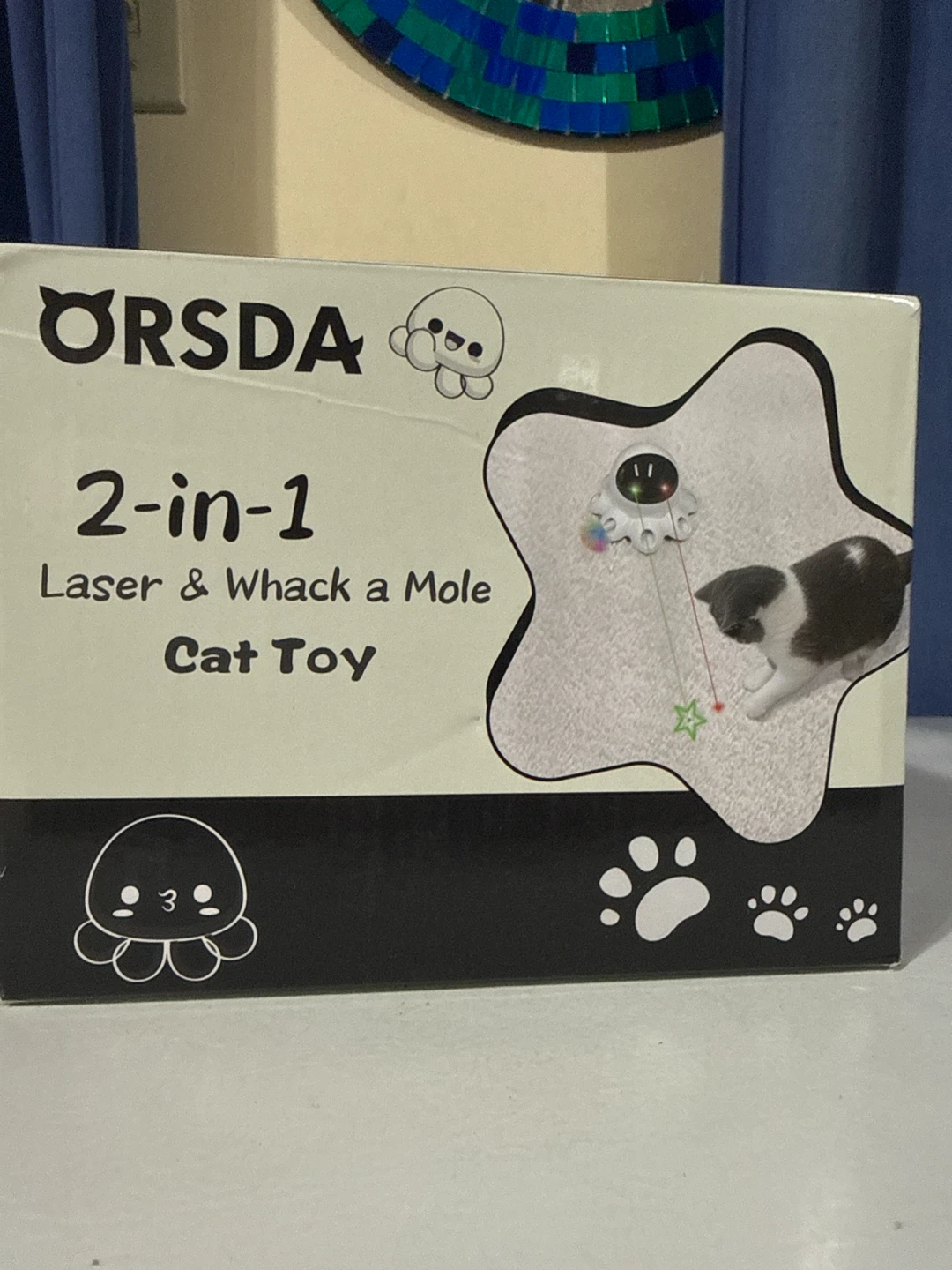 ORSDA 2-in-1 Laser & Whack a Mole Cat Toy