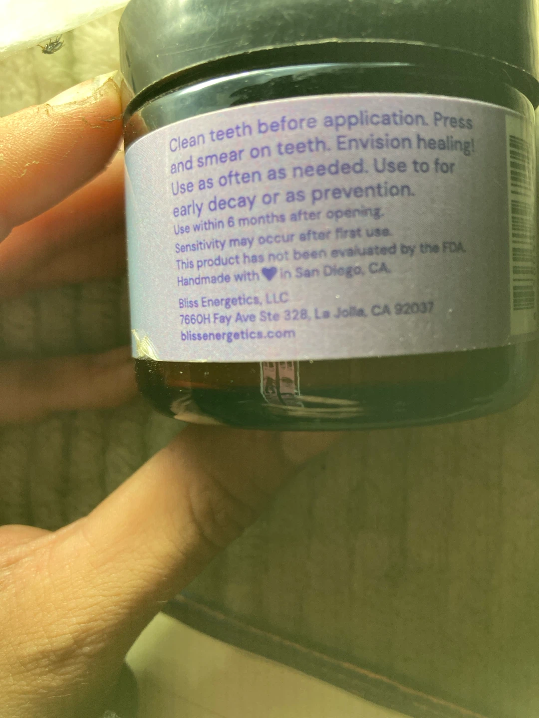 Bliss Energetics Super Mineral Tooth Puddy - photo 2