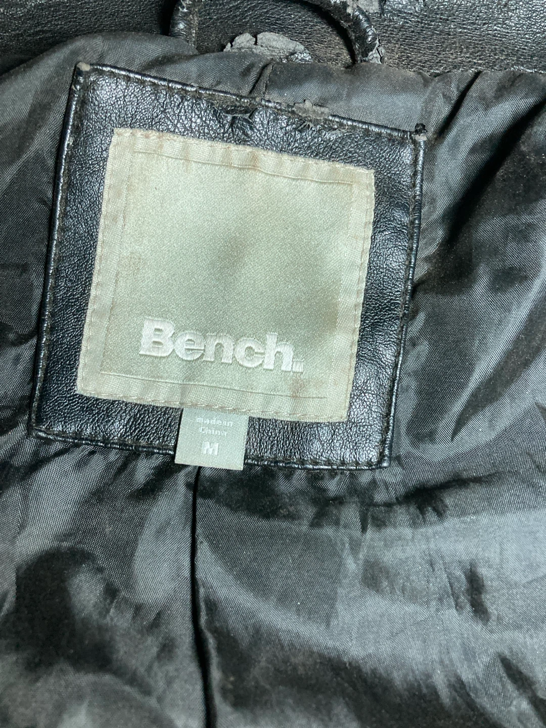 Bench Black Faux Leather Moto Jacket