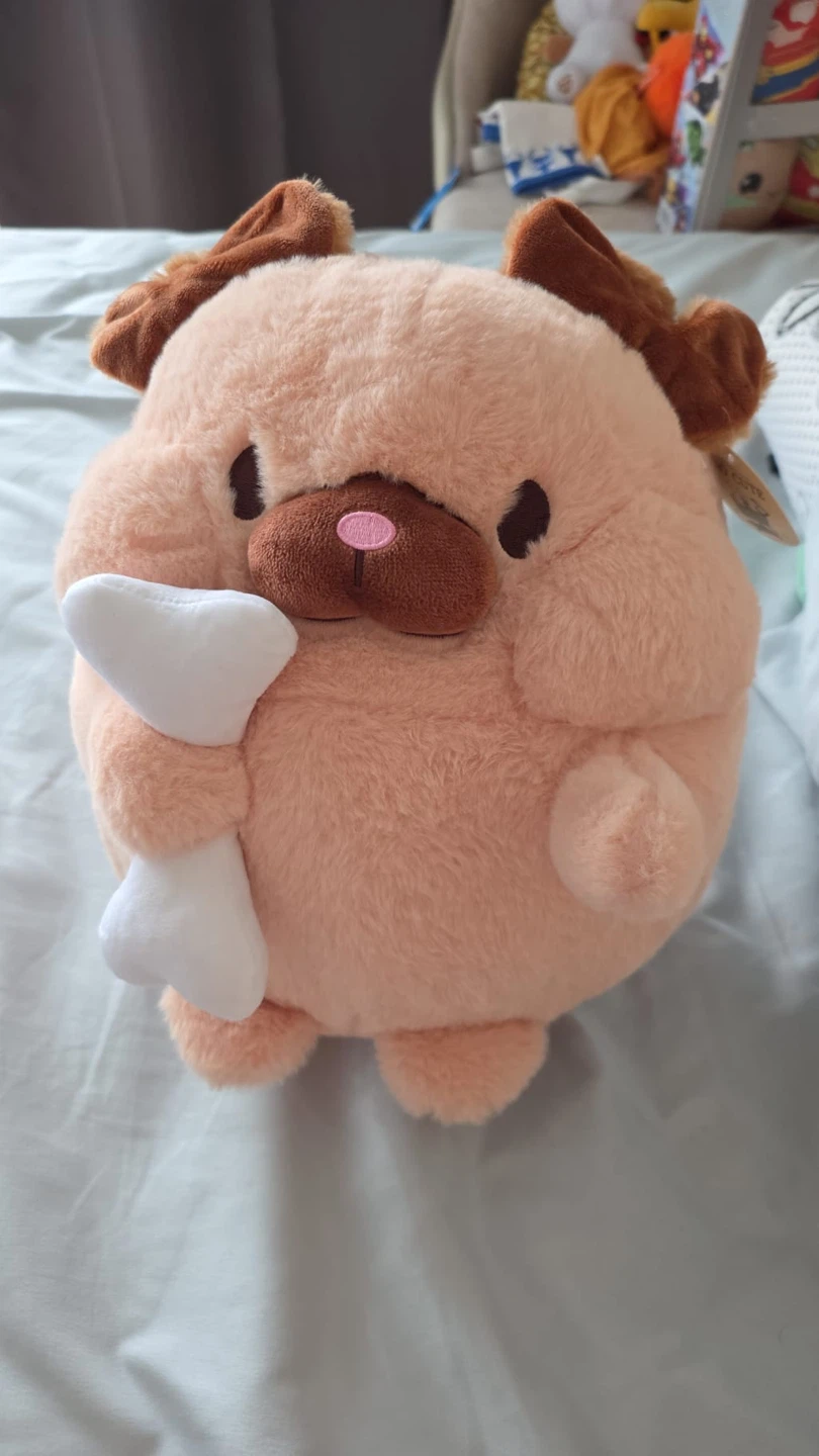 Plush Dog Stuffed Animal with Bone