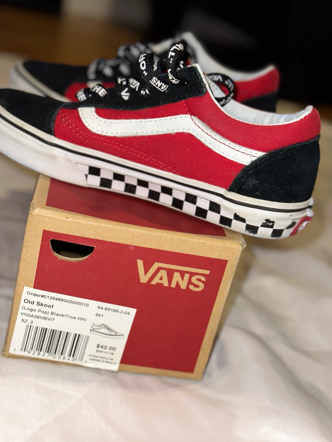 Vans Old Skool Logo Pop Black/True White Shoes - photo 4