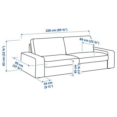 Living Room Combo: IKEA Kivik Sofa + VASAGLE C-Shaped Side Table - photo 3