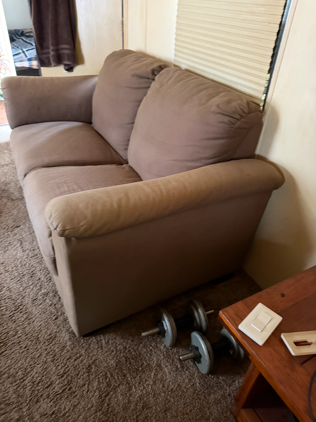 Brown Loveseat Sofa - photo 2