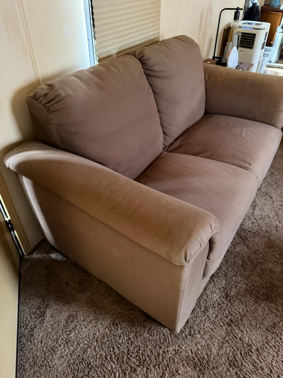 Brown Loveseat Sofa - photo 4