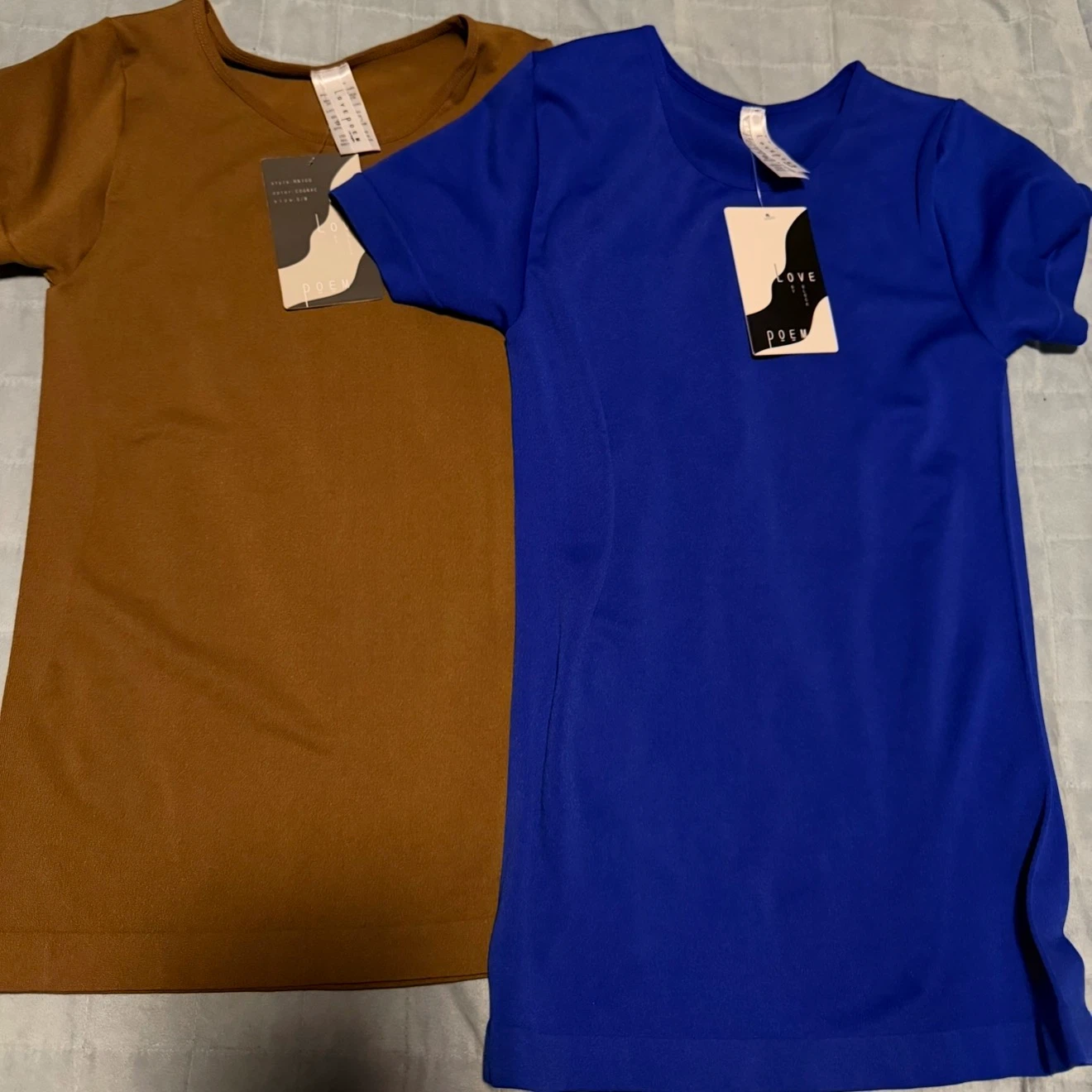Love Poem 2-Pack T-Shirts - Brown & Royal Blue