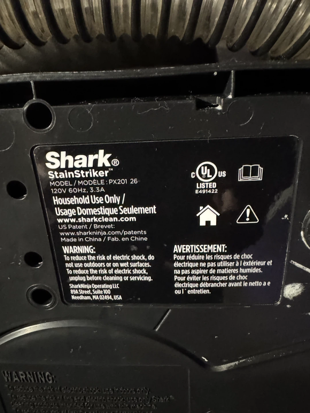 Shark StainStriker PX201 26 Carpet Cleaner - photo 2