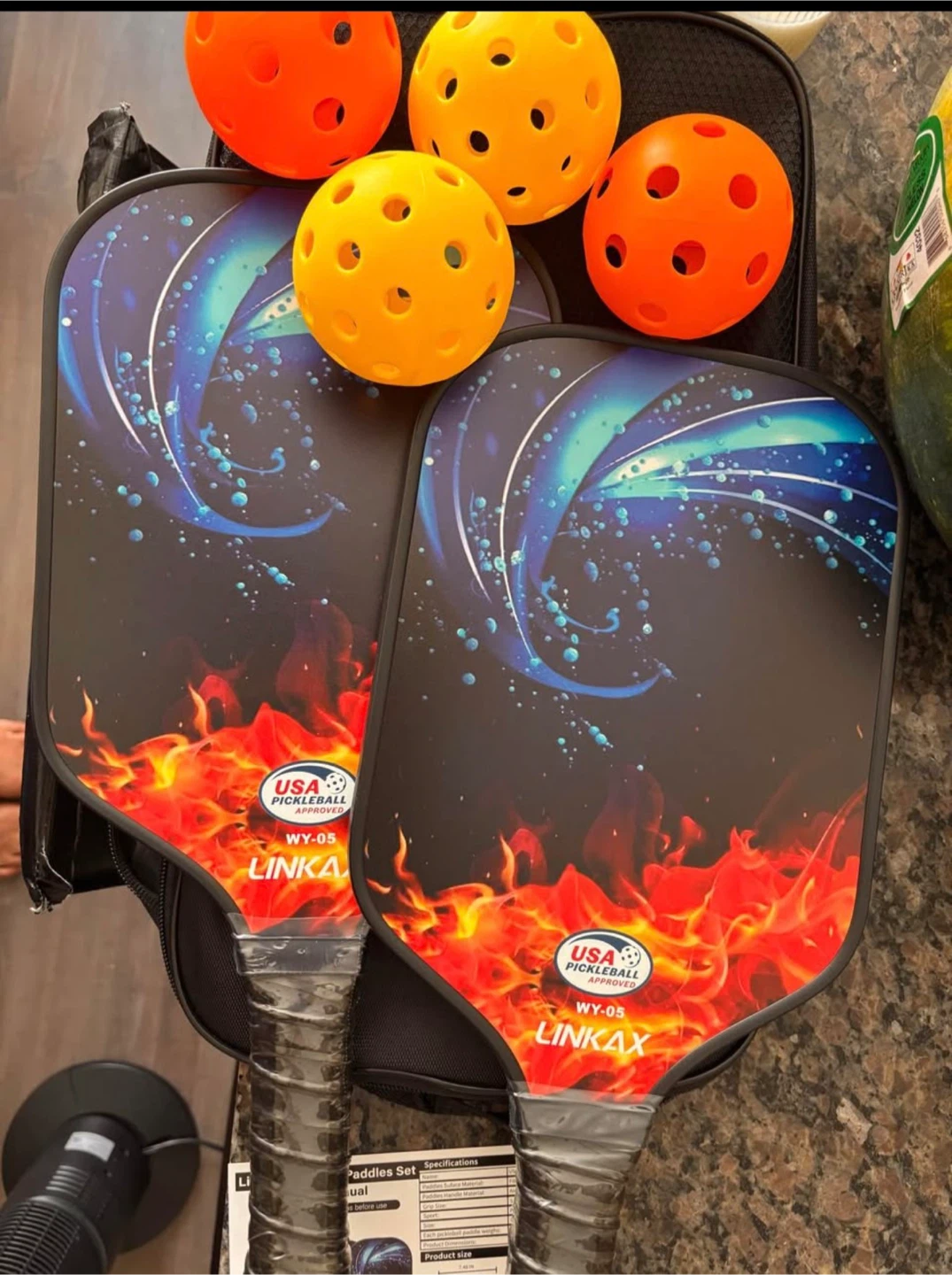 Pickleball Paddles Set with 2 Balls and Bag - photo 2