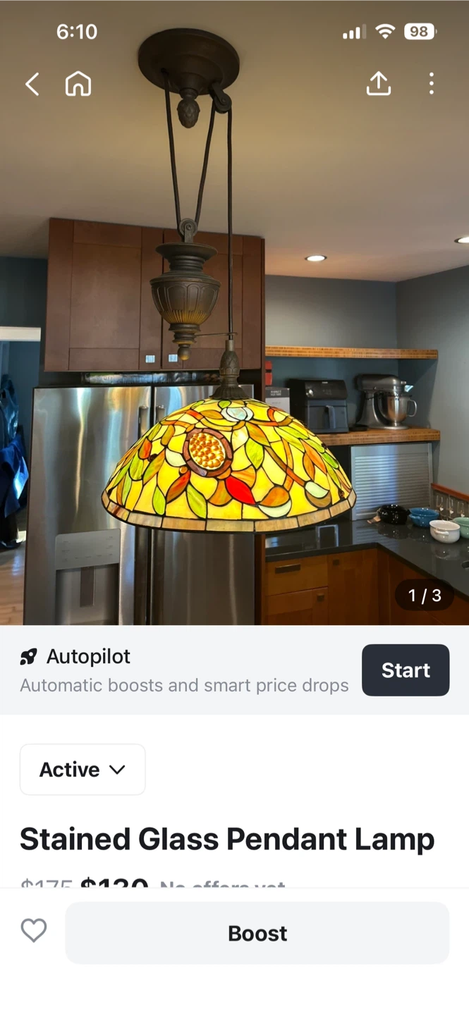 Stained Glass Pendant Lamp