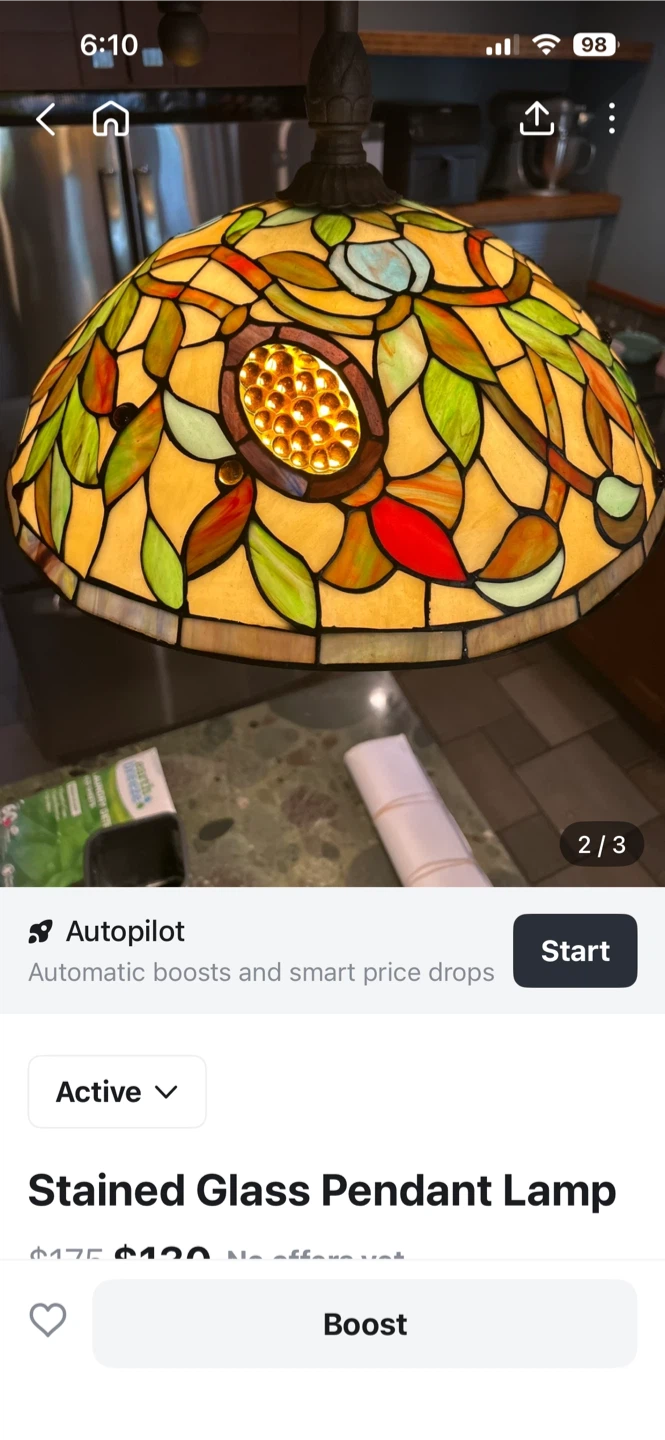 Stained Glass Pendant Lamp - photo 3