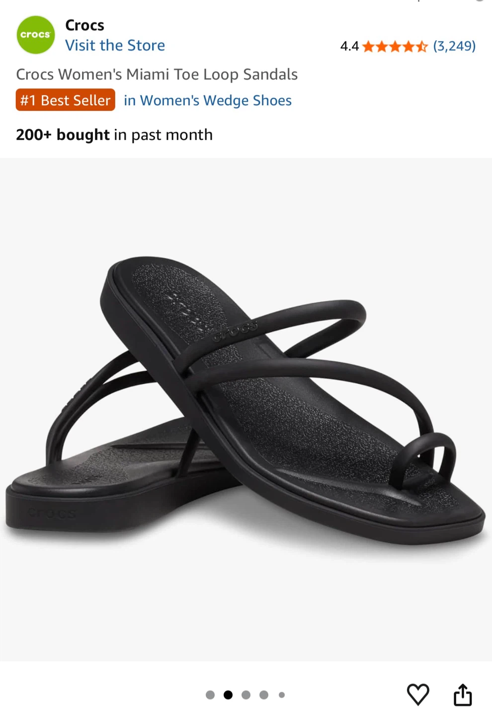Crocs Women's Miami Toe Loop Sandals