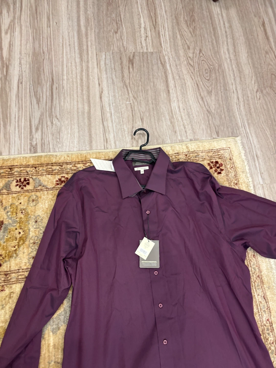 Denver Hayes Purple Dress Shirt & H&M White Short Sleeve Shirt - photo 4
