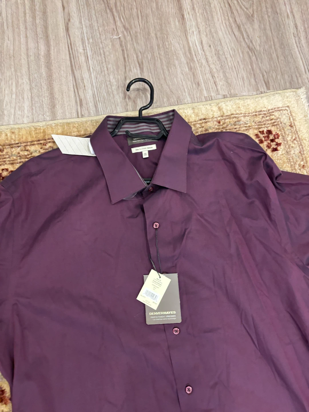 Denver Hayes Purple Dress Shirt & H&M White Short Sleeve Shirt - photo 5