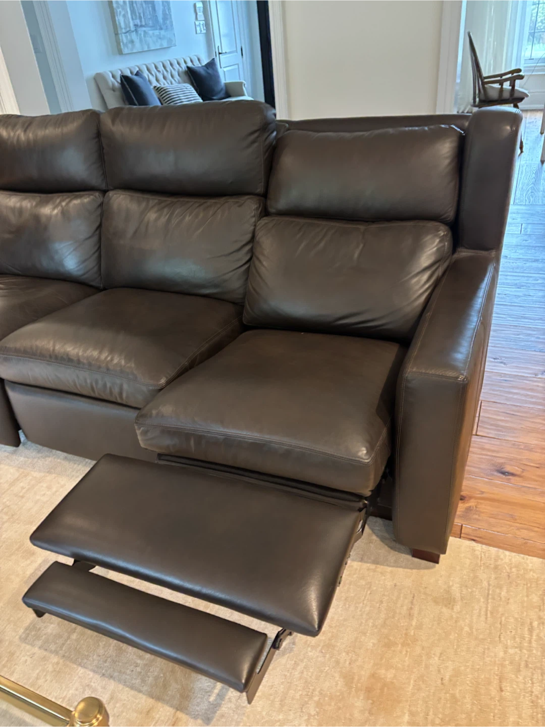 HIGH END CUSTOM MADE POWER Leather Reclining Sofa