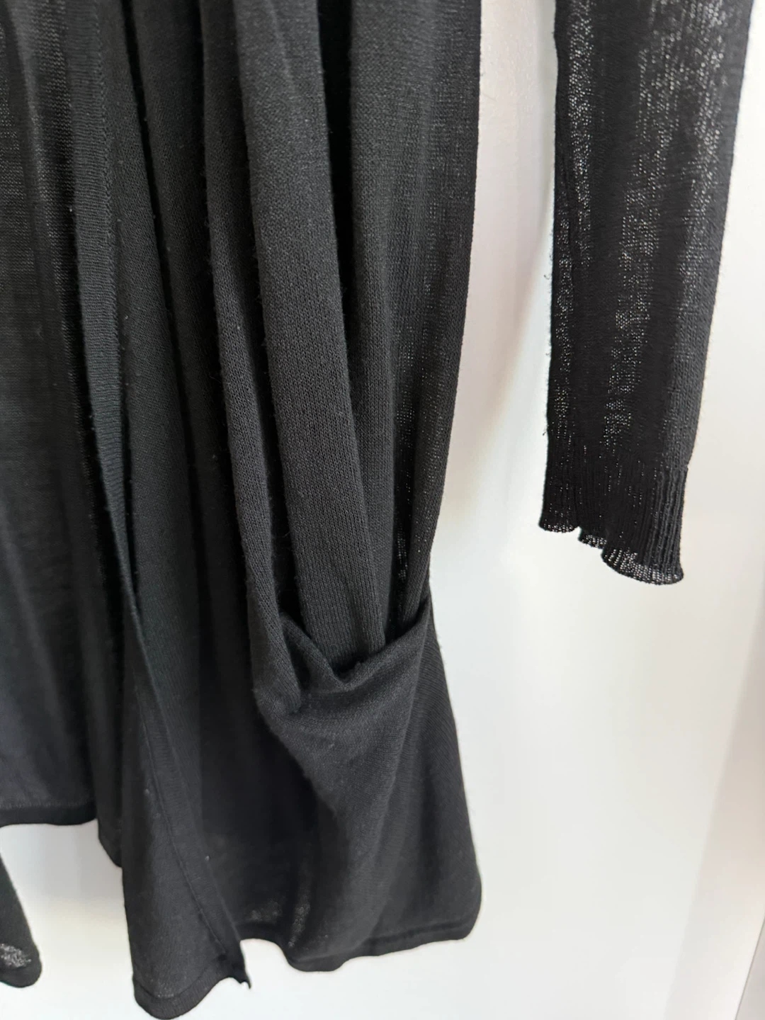 Theory Black Sheer Long Cardigan - photo 5