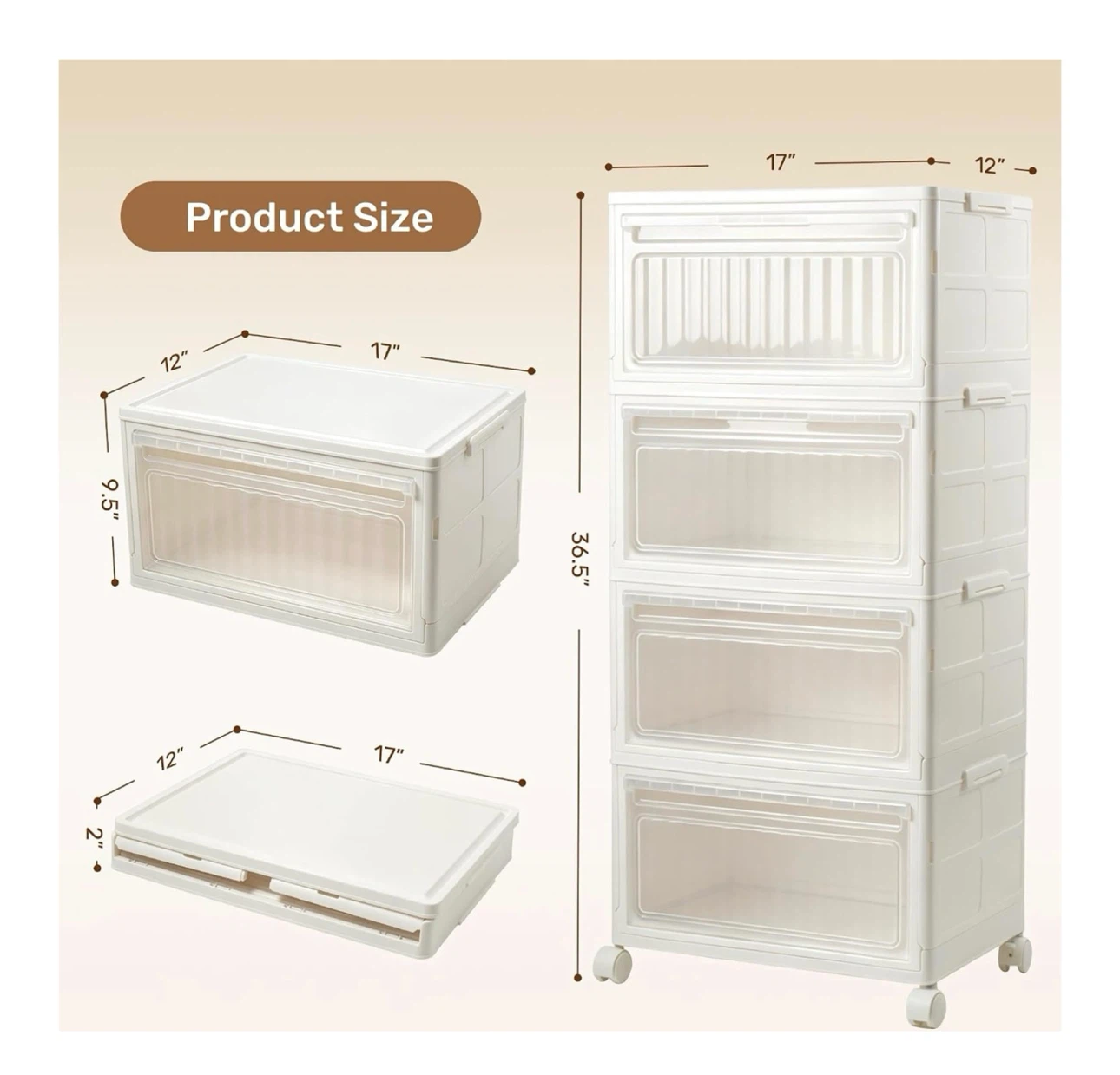 Brand new 4 Tier Stackable Storage Bins with Lid - photo 4