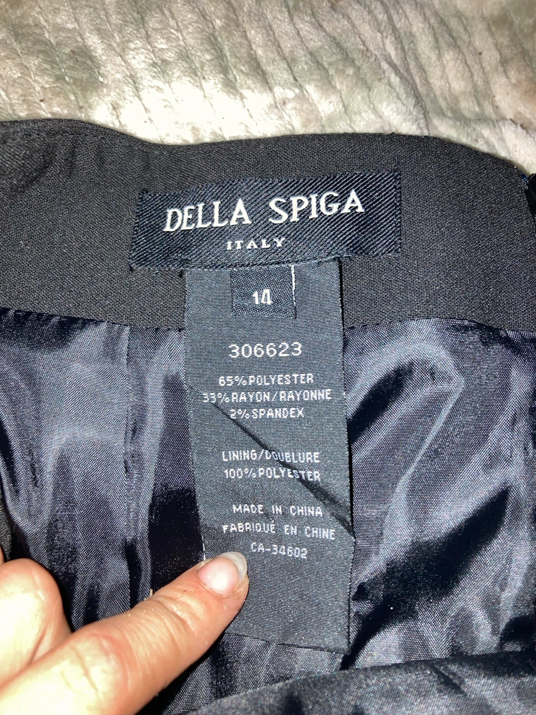 Della Spiga Black Skirt Size 14 - photo 2