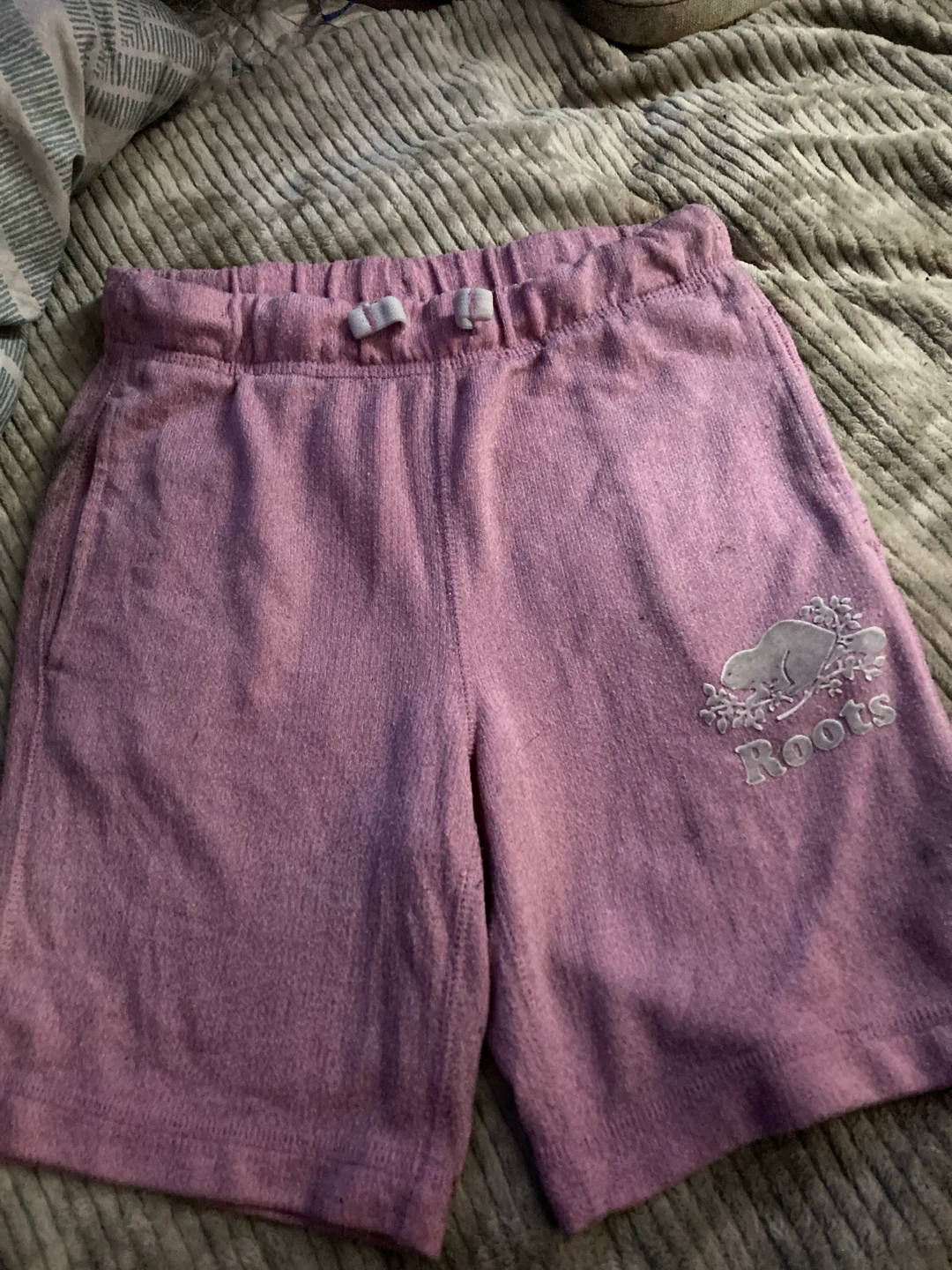Roots Kids Pink Sweat Shorts Size 7