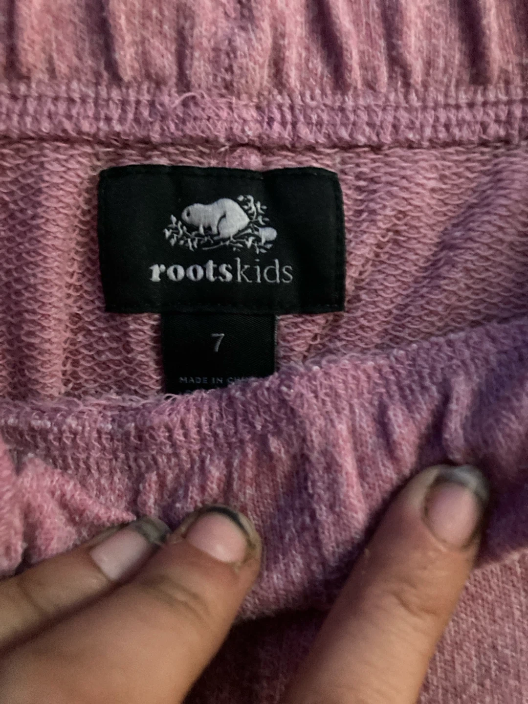 Roots Kids Pink Sweat Shorts Size 7 - photo 2