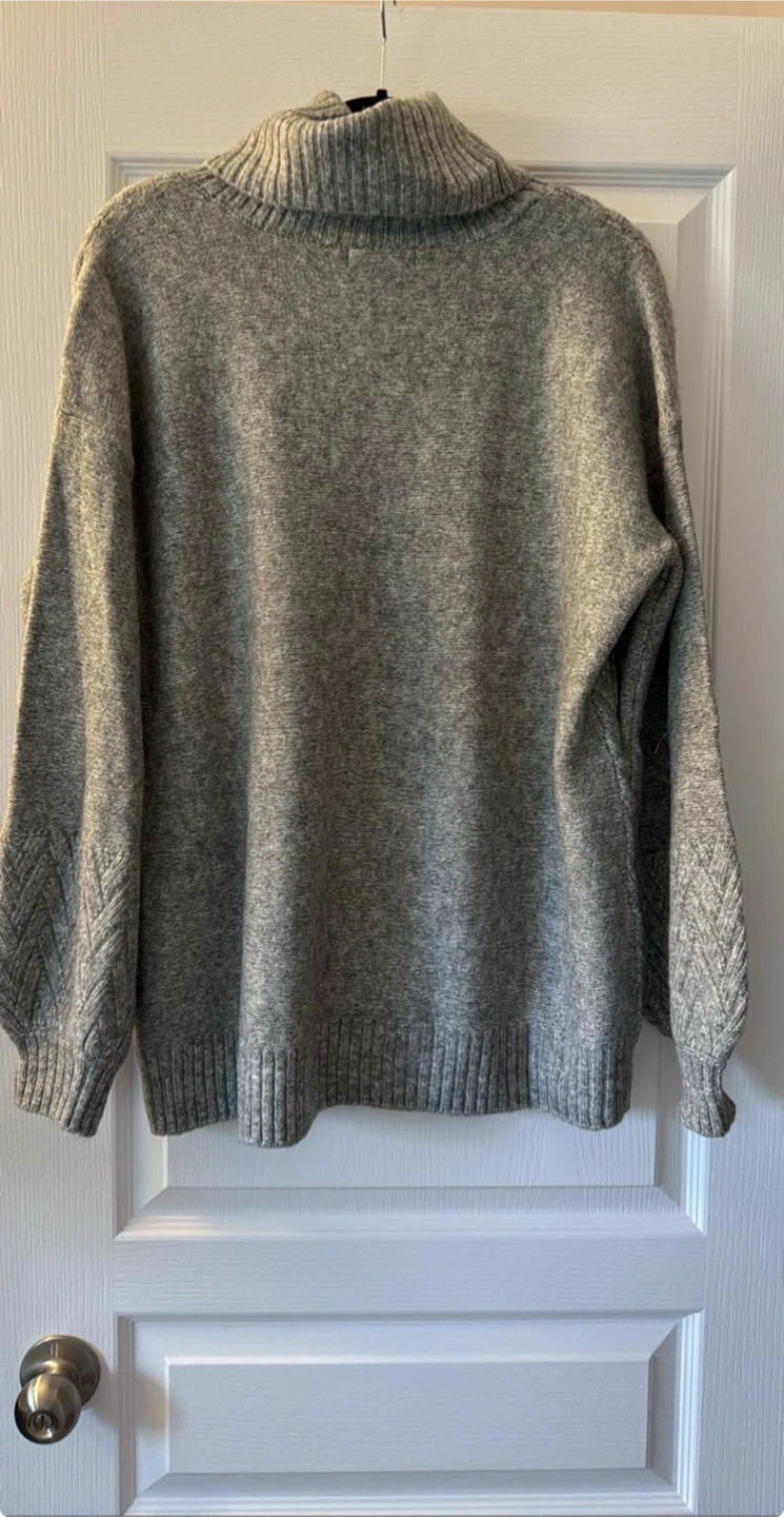Joe Fresh Grey Knit Turtleneck Sweater